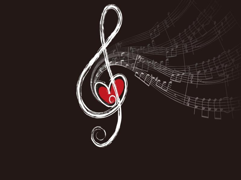 Music Notes Heart Art Hd Backgrounds