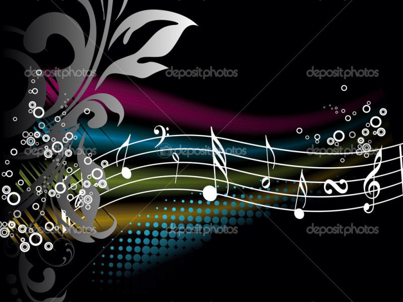 Music Notess Colorful Music Notes   Backgrounds