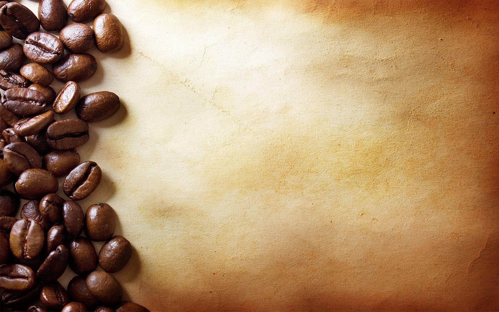 Natural Coffee Beans Wallpaper Backgrounds for Powerpoint Templates