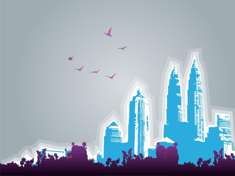 Naturel City Backgrounds for Powerpoint Templates - PPT Backgrounds