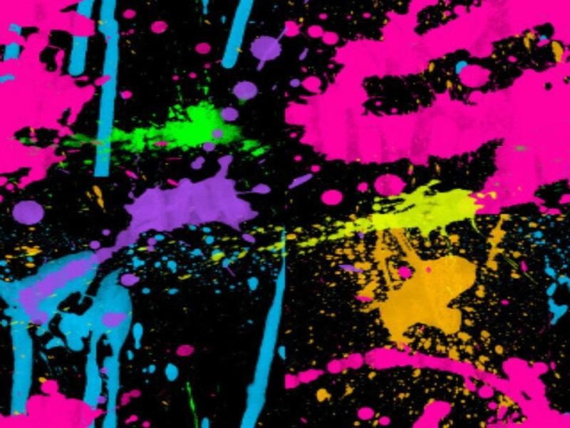 Neon Colors and Paint Splatter Picture Backgrounds