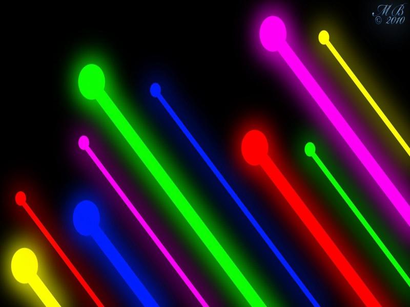 Neon Lights Slides Backgrounds