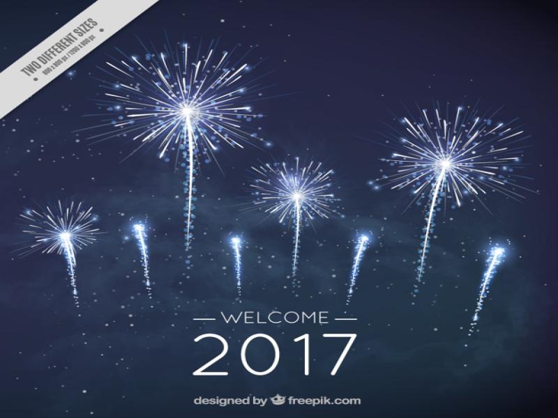 New Year Fireworks In Dark Blue Lor Vector  Free   Download Backgrounds
