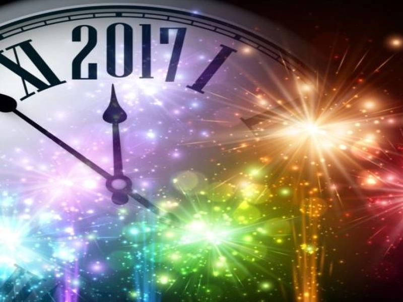 New Year With Spheres Clock Vector Template Backgrounds