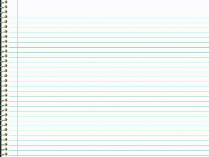 Notebook Paper For Template Backgrounds
