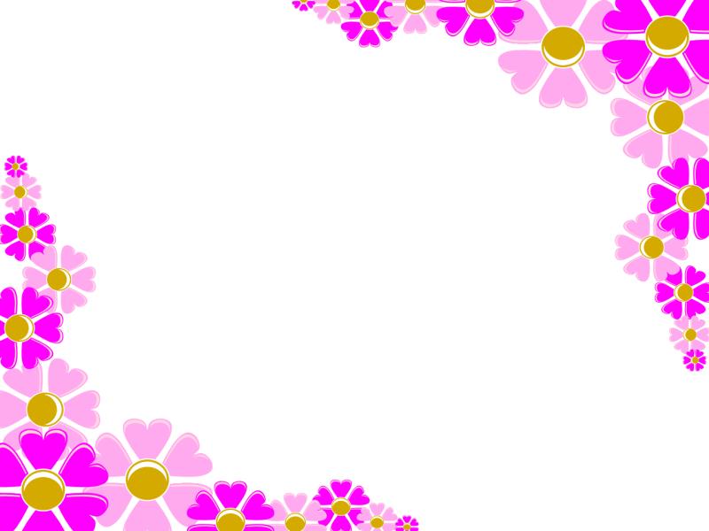 Pink Flower Graphic PPT Backgrounds