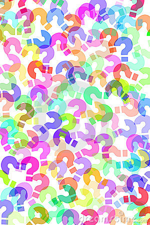 Rainbow question balloons