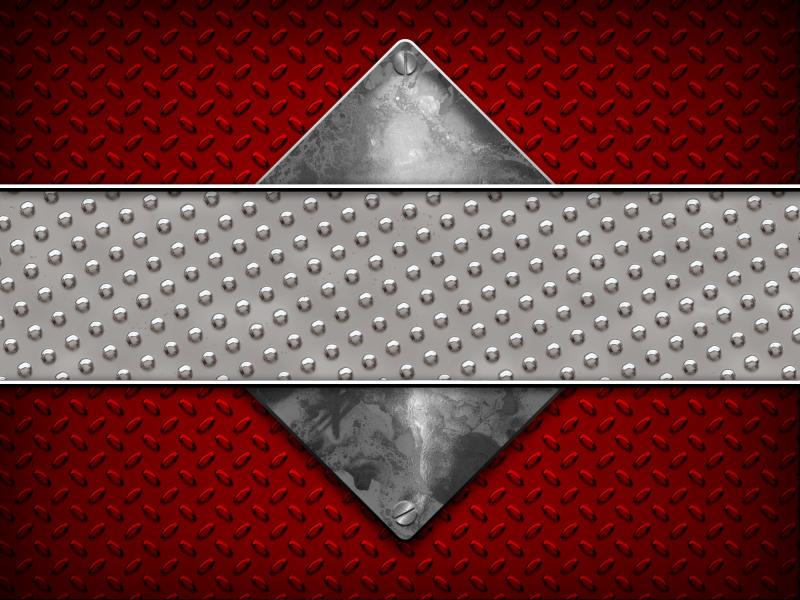 Red and Gray Diamond Plate Presentation Backgrounds
