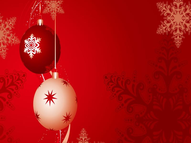 Red Bubles Christmas Backgrounds