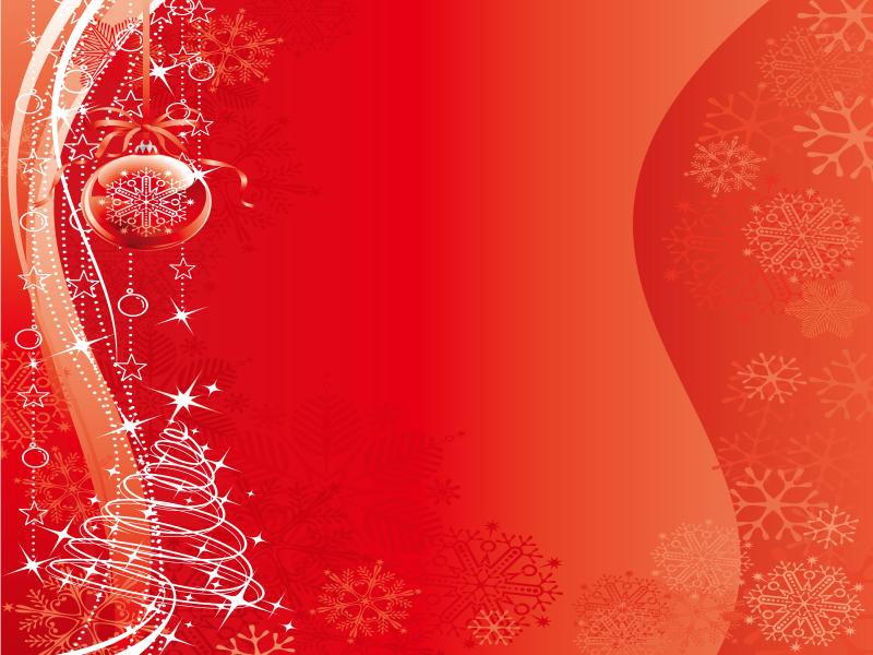 Red Christmas Backgrounds for Powerpoint Templates - PPT Backgrounds