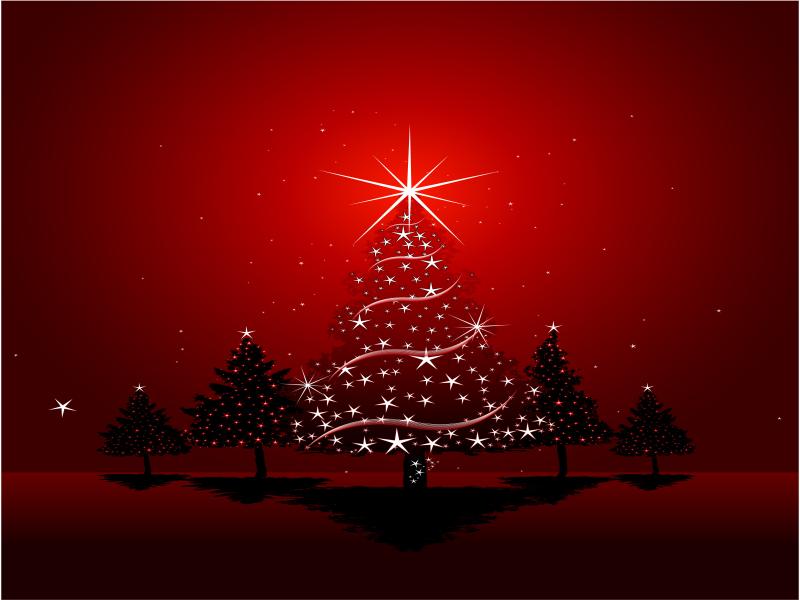 Red Christmas Tree Backgrounds