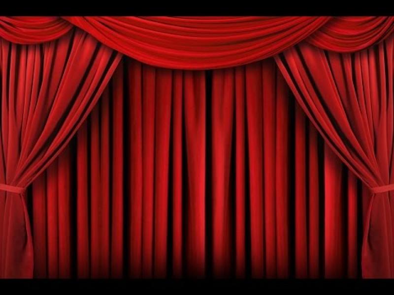 Red Curtain Red Curtain Backdrop Banner Decoration Presentation Backgrounds For Powerpoint Templates Ppt Backgrounds