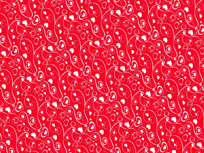 Red Heart and Swirl Patterns Quality Backgrounds