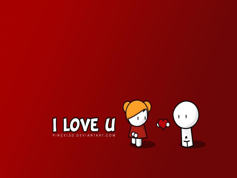 Red Love You Desktop  Backgrounds