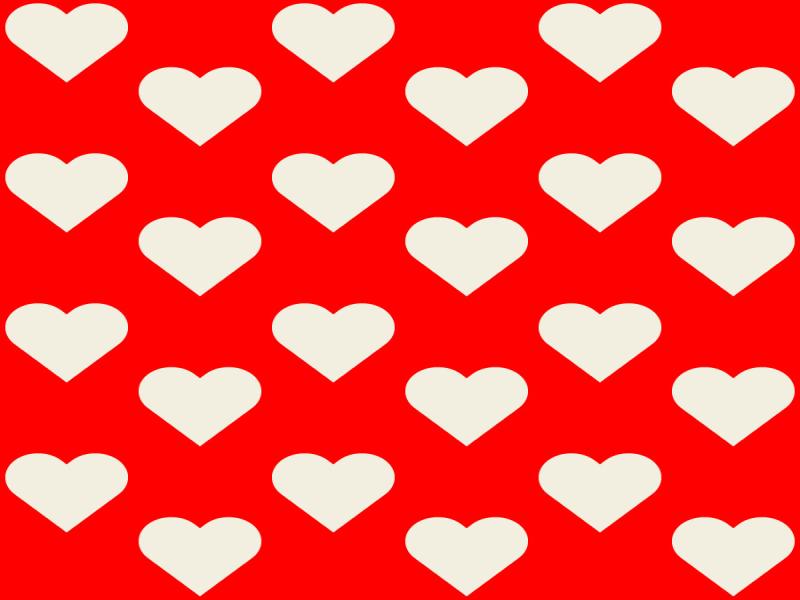 Red White Hearts Clipart Backgrounds