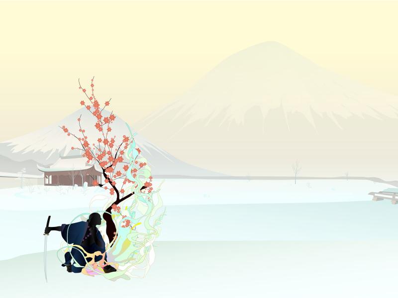 Romantic Japanese Graphic Backgrounds