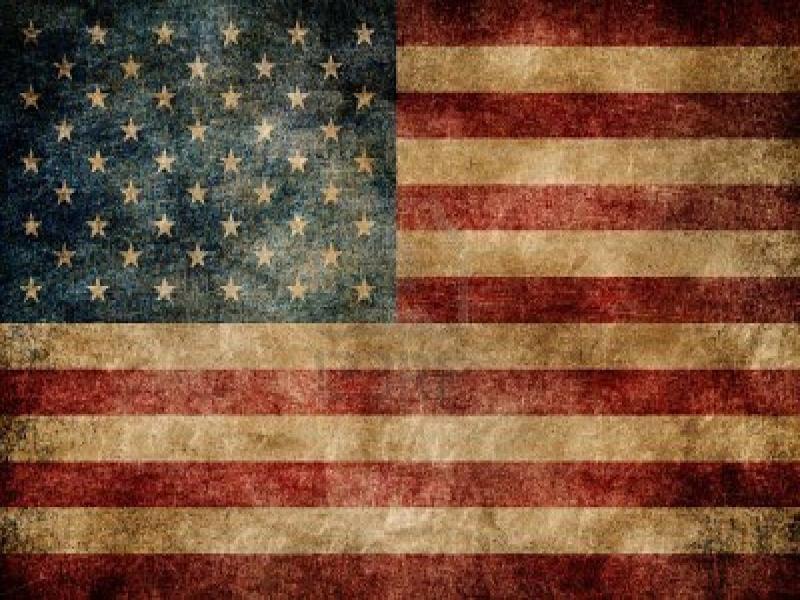 Rustic American Flag Slides Backgrounds