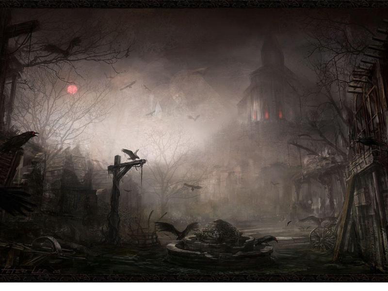 Scary Image Gallery Presentation Backgrounds