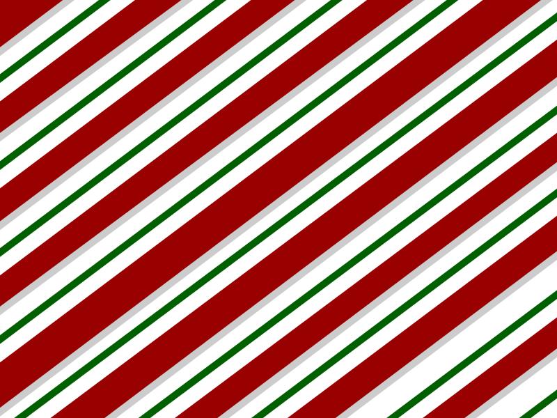 Side Striped Candy Cane Presentation Backgrounds