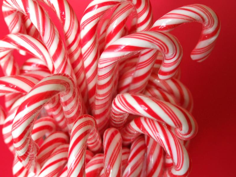 Simple Christmas Candy Cane Design Backgrounds