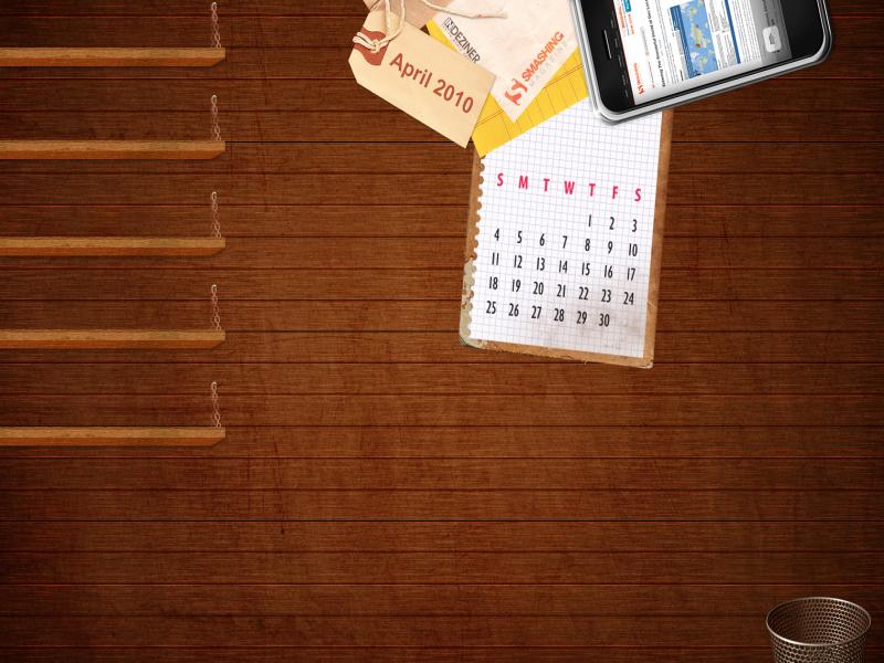 Simple Wood Desk Presentation Backgrounds