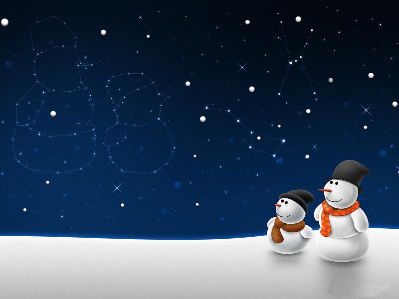 Snow Man Winter Night Holiday Frame Backgrounds