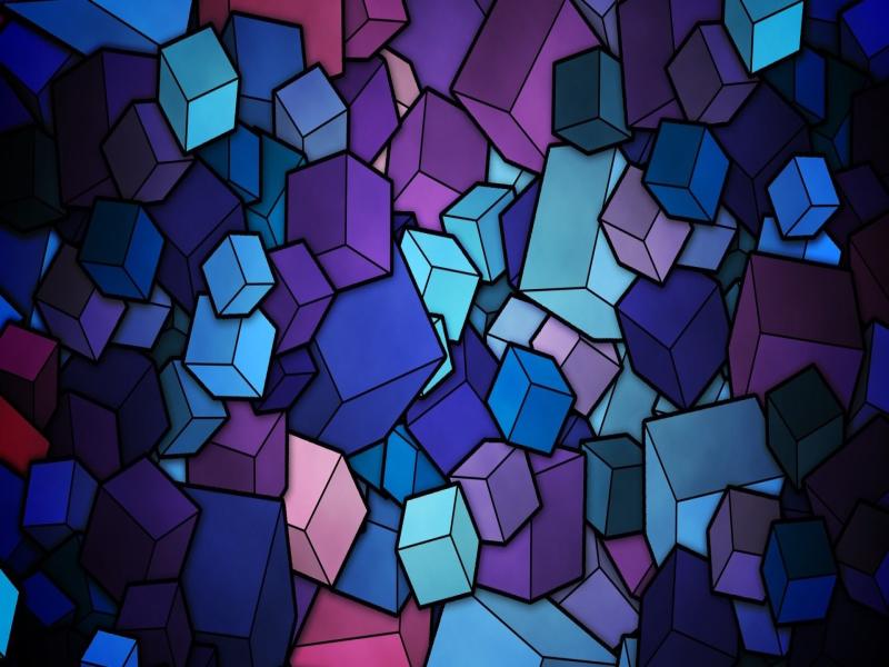 Stained Glass Geometry Cubes Hd Frame Backgrounds