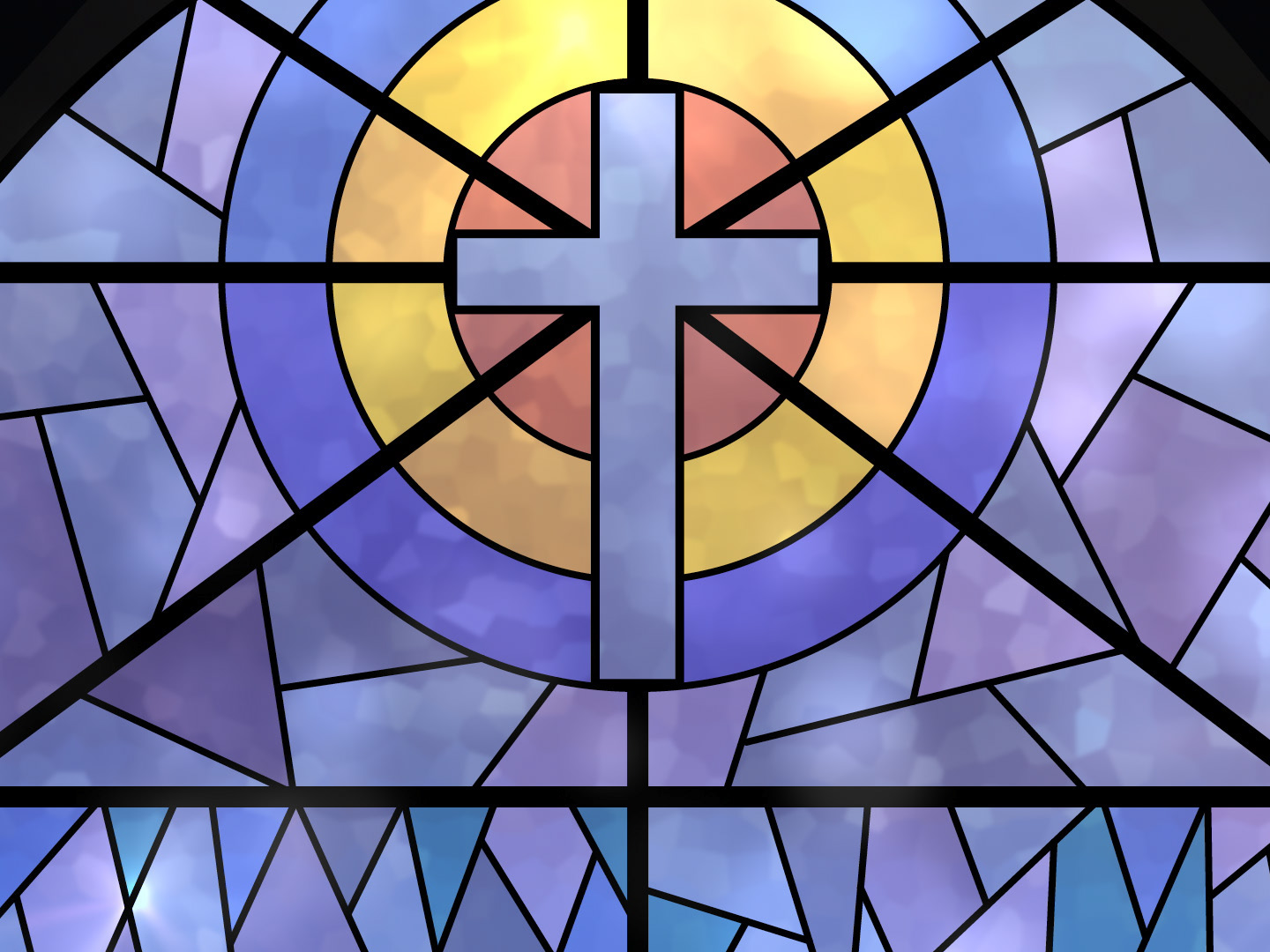 Stained Glass Window Quality Backgrounds for Powerpoint Templates - PPT