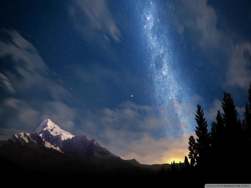 Starry Night Sky Slides Backgrounds