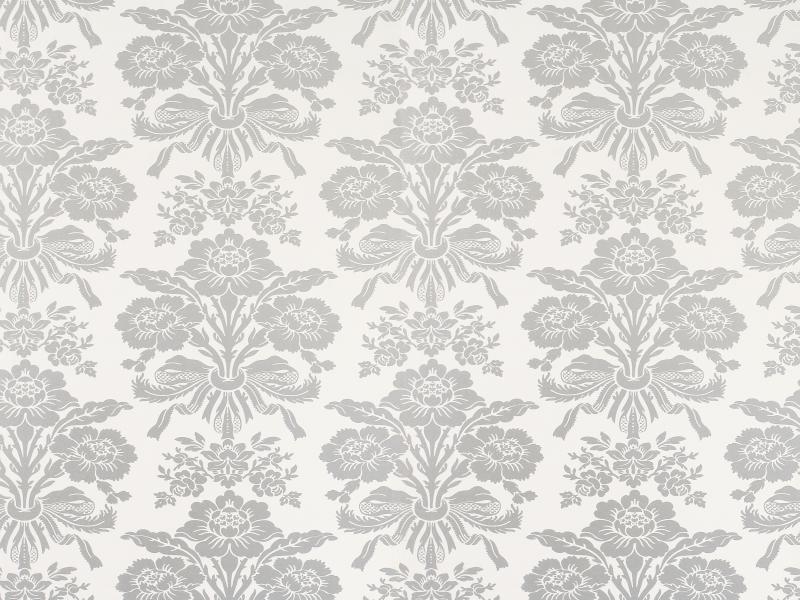 Tatton Silver Damask Backgrounds