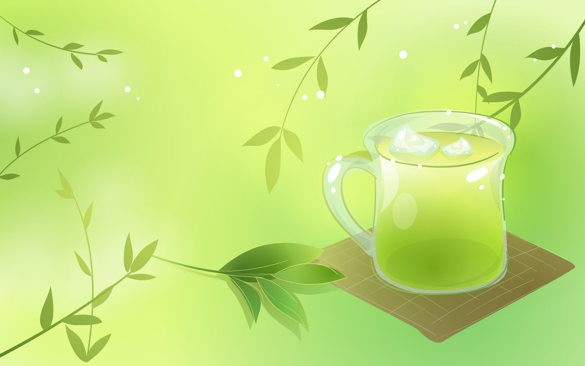 Tea Green Natural Wallpaper