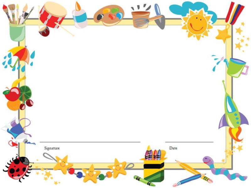 Template For Kids Editable  Diploma Certificate Templates For Art Backgrounds