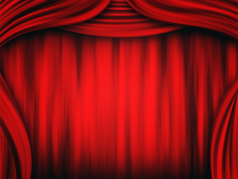 Theater Curtain  PPT Templates Quality Backgrounds