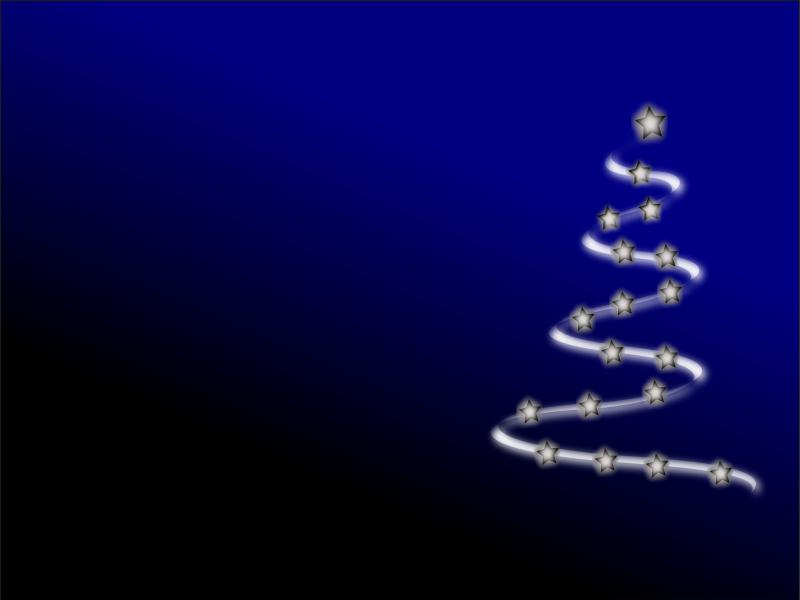 Tree Christmas Blue Presentation Backgrounds