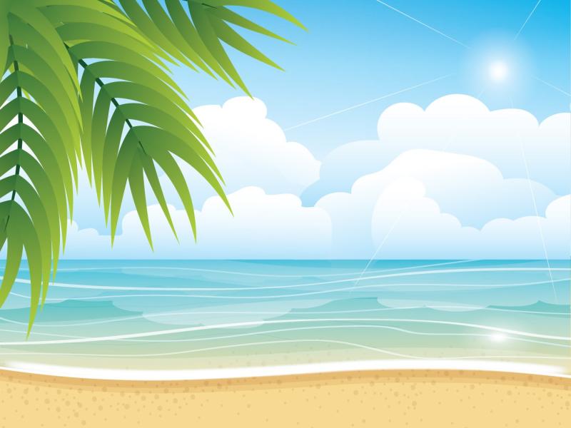 Tropical Summer Beach Art Backgrounds