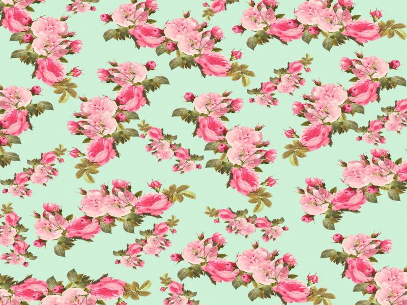 Vintage Roses Floral Design Backgrounds