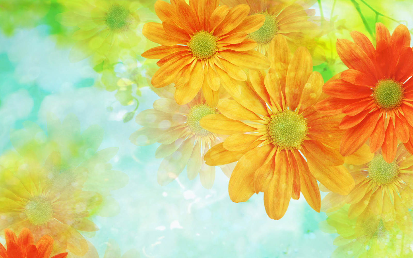 Wallpaper Flower Arts Template Backgrounds for Powerpoint Templates