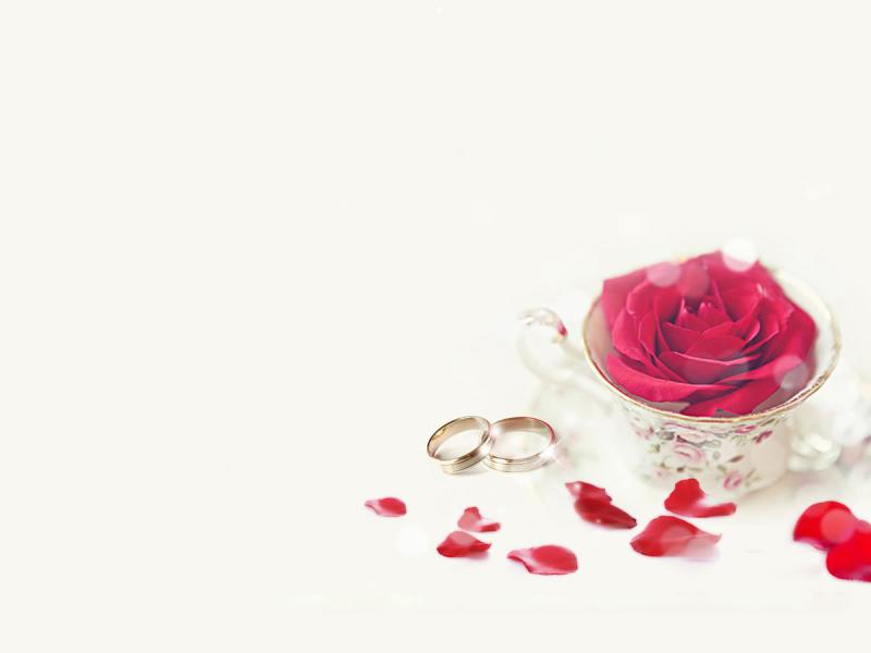 Wedding Ring and Rose Backgrounds