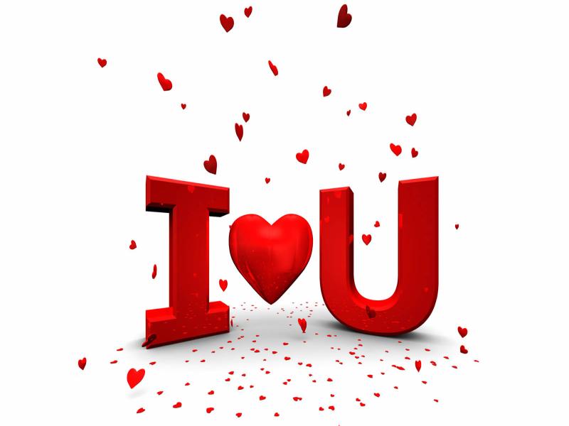 White and Red I Love You Art Backgrounds
