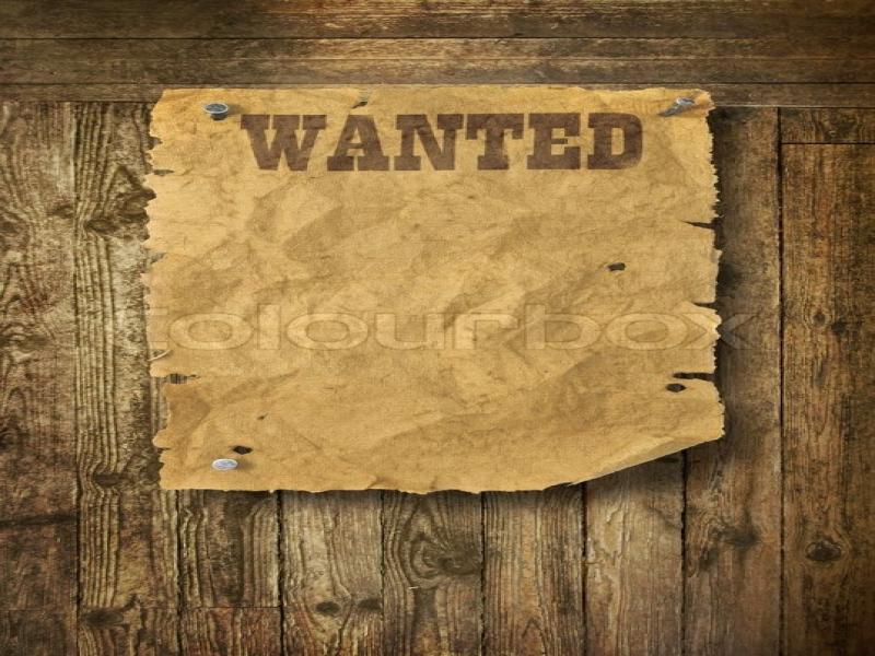 Wild West Wanted Poster On Old Wooden Wall Slides Backgrounds