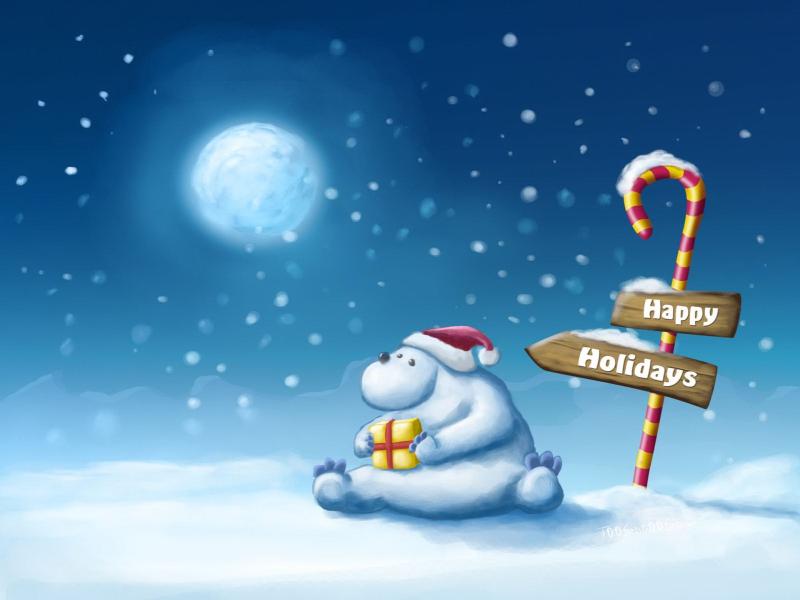Winter Happy Holiday Wallpaper Backgrounds