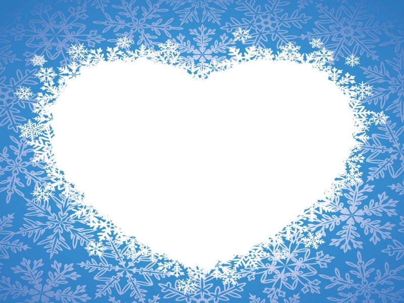 Winter Heart Blue Love Backgrounds