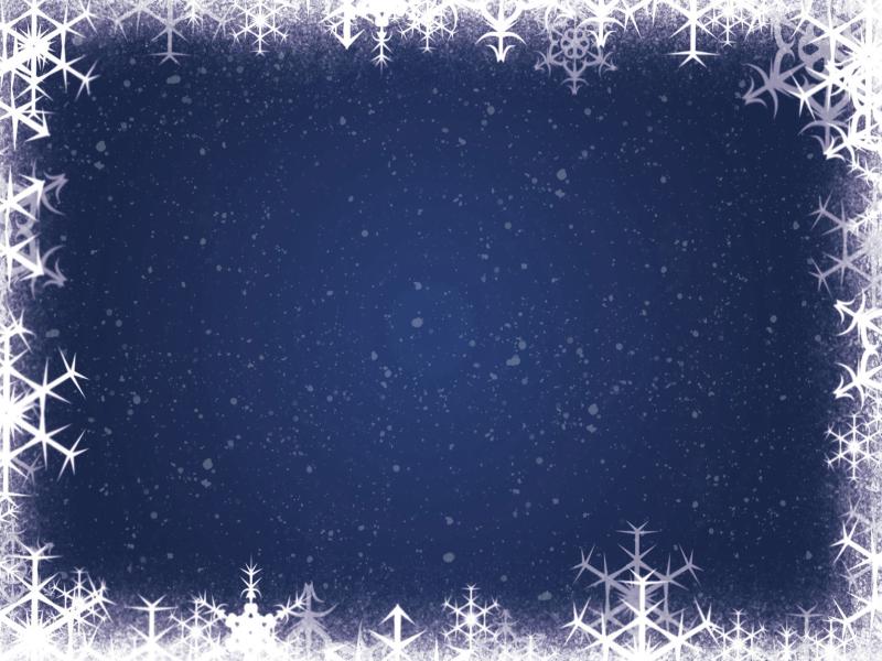 Xmas Snowflakes Frame Picture Backgrounds