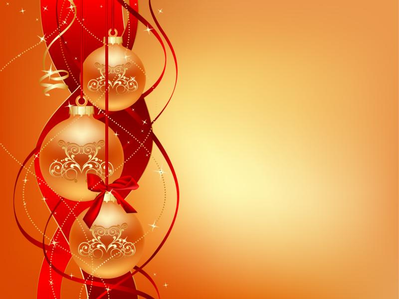 Yellow Christmas Ball Ornaments Clipart Backgrounds