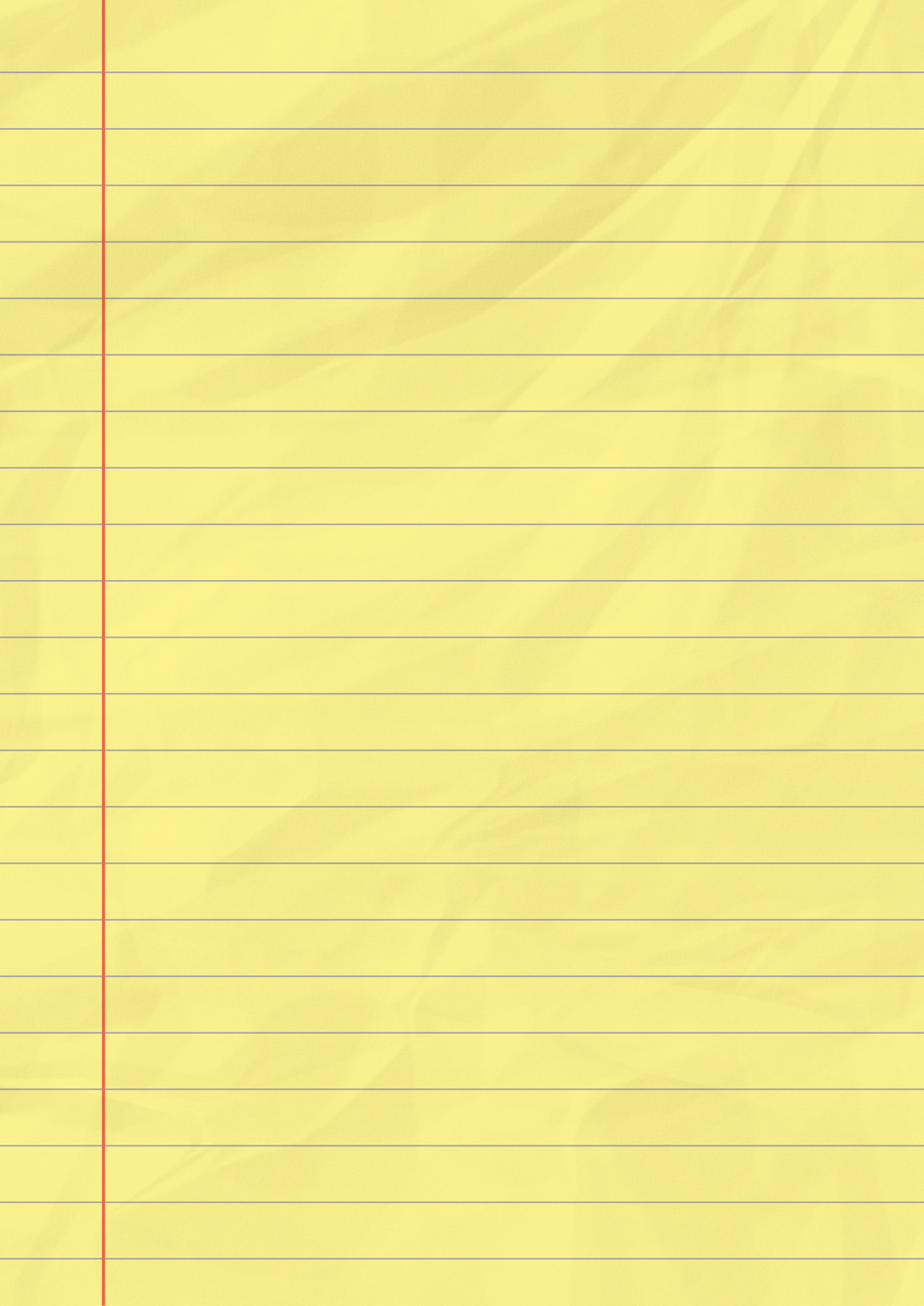 Yellow Notebook Paper Background Template