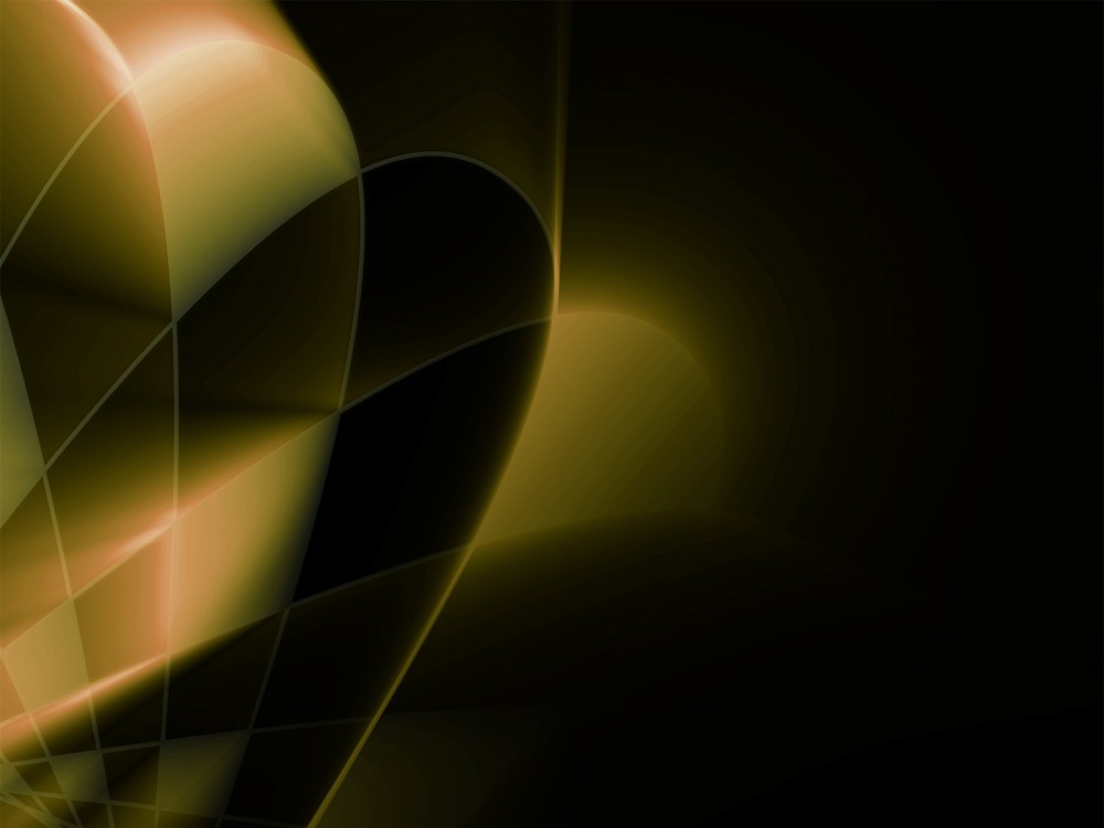 3D Abstract Gold  3D Black Yellow  PPT Graphic