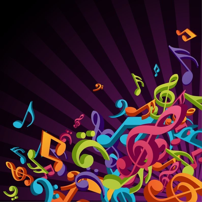 3D Colorful Music Vector  Free Vector Graphics  All Free   Art