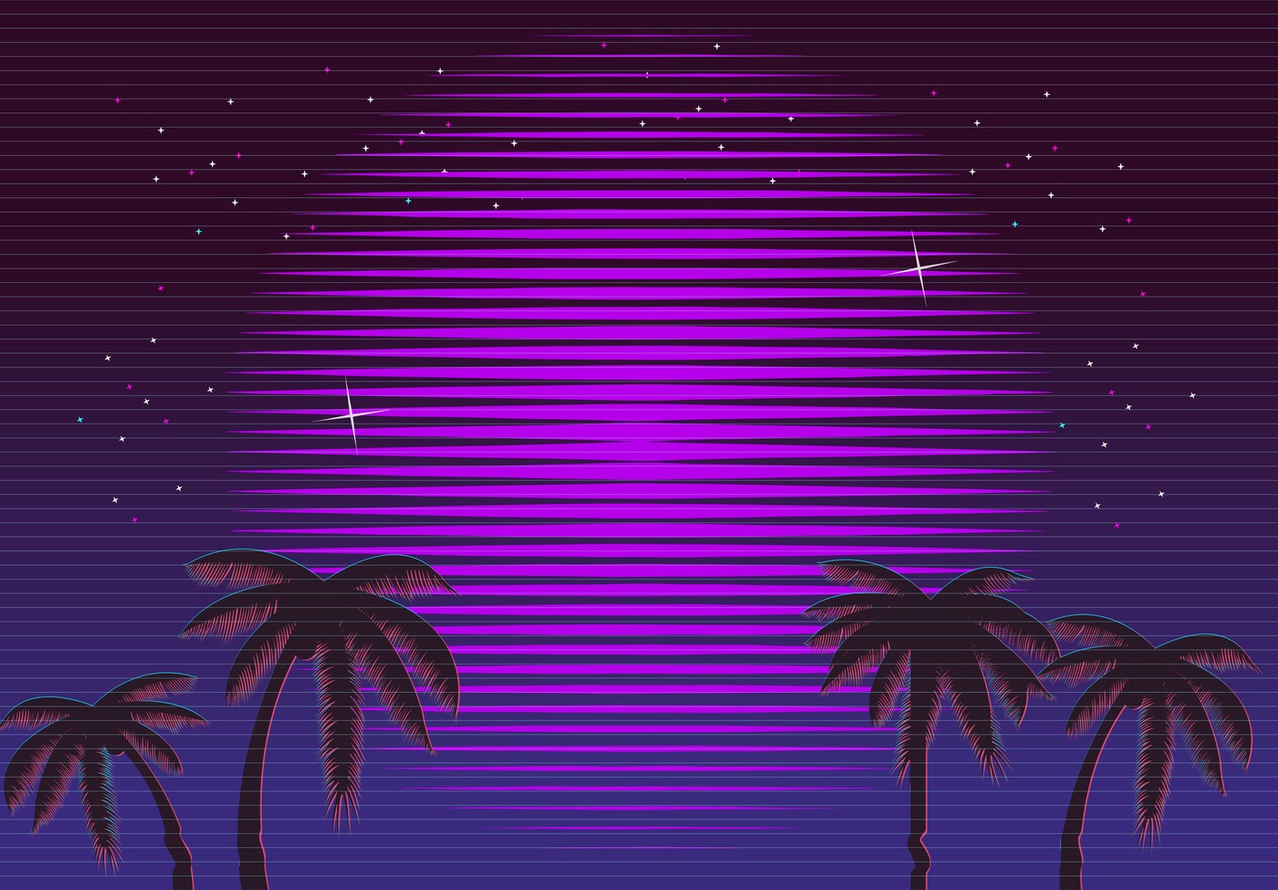 80s Retro Neon Gradient