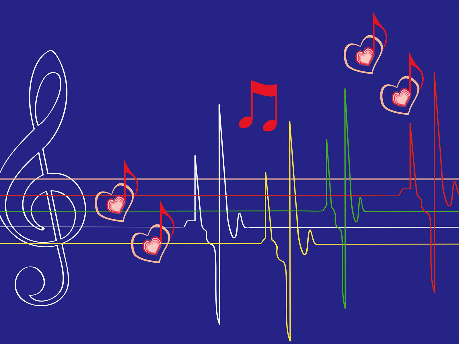 Abstract Musical Notes