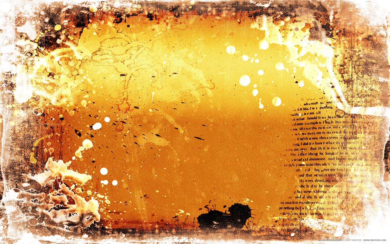 Abstract Orange Grunge Texture Template